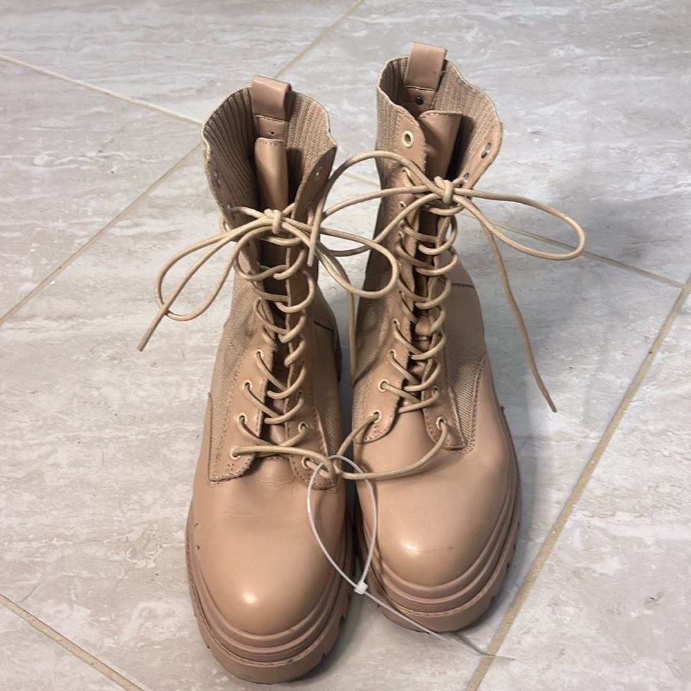 NEW Aldo love planet tan women’s combat boots 
Size 9